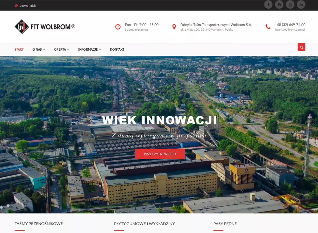 Fabryka Taśm Transporterowych Wolbrom S.A. - podgląd