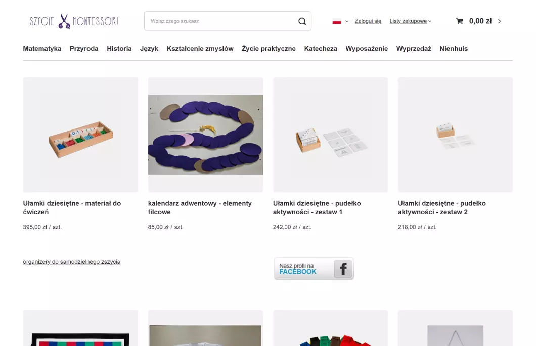 Pomoce dydaktyczne Montessori - Szycie Montessori - podgląd