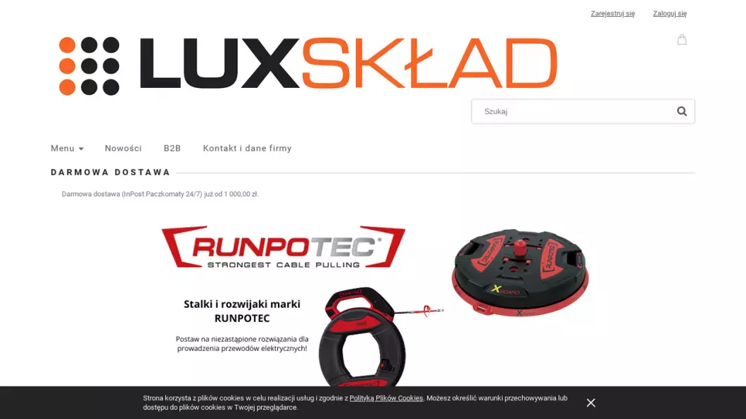 LUX-SKŁAD - hurtownia elektryczna online - podgląd