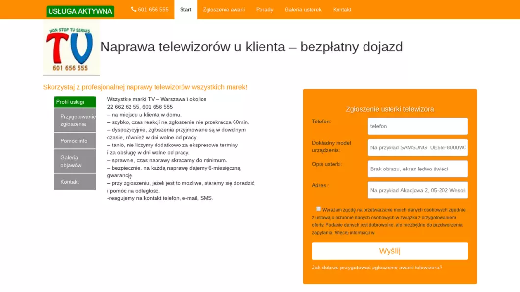 NonStop TV Serwis - Naprawa telewizorów Warszawa - podgląd