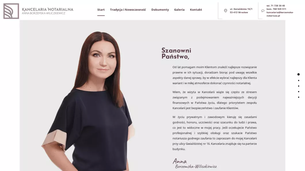 Notariusz Wrocław - Kancelaria Notarialna Anna Borzemska-Wiliczkiewicz - podgląd